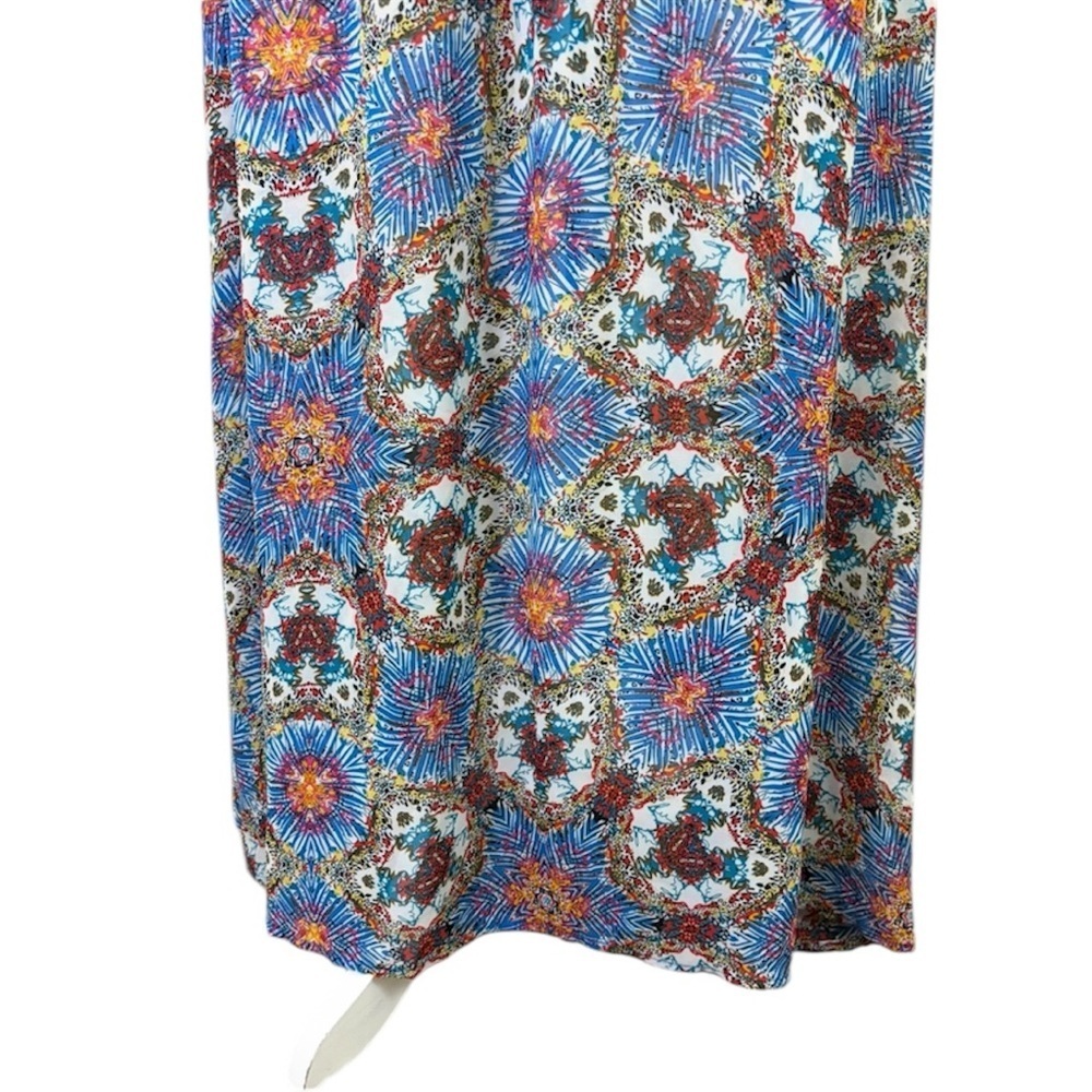 Blue Floral Strapless Maxi Dress - Picture 7 of 13